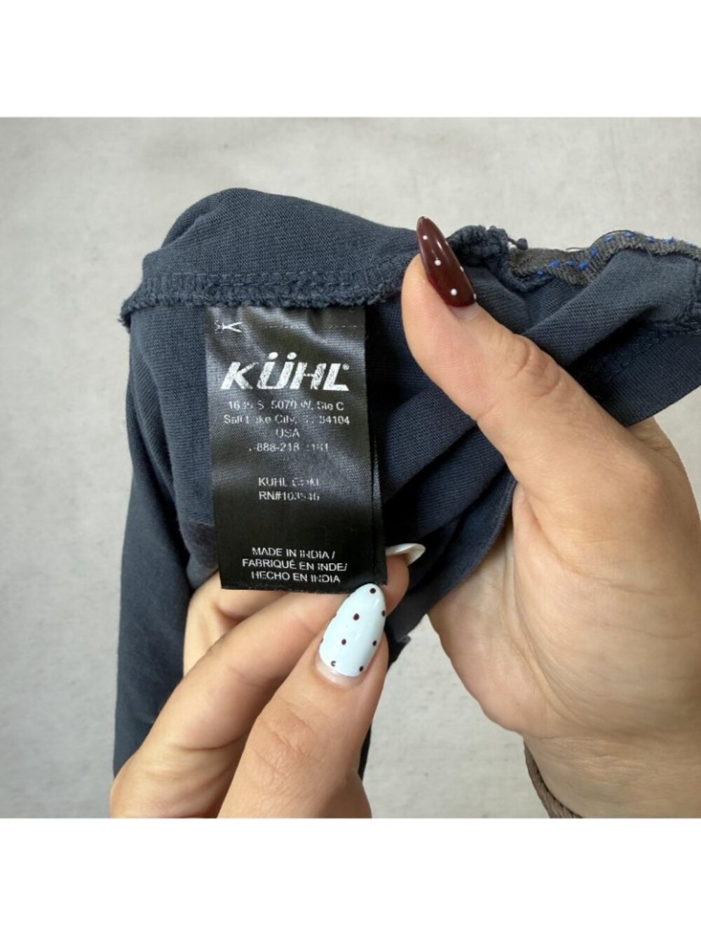 Kuhl Shirt Mens Large Gray Mountain Logo Graphic Tee Organic Cotton Outdoor - Picture 6 of 10